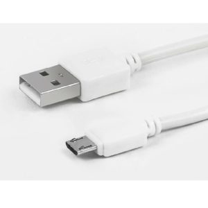 Universal Micro USB Data And Sync Cable – Highly Durable, Tangle Free , Fast Charging 2.1A , White 1.5 Meter